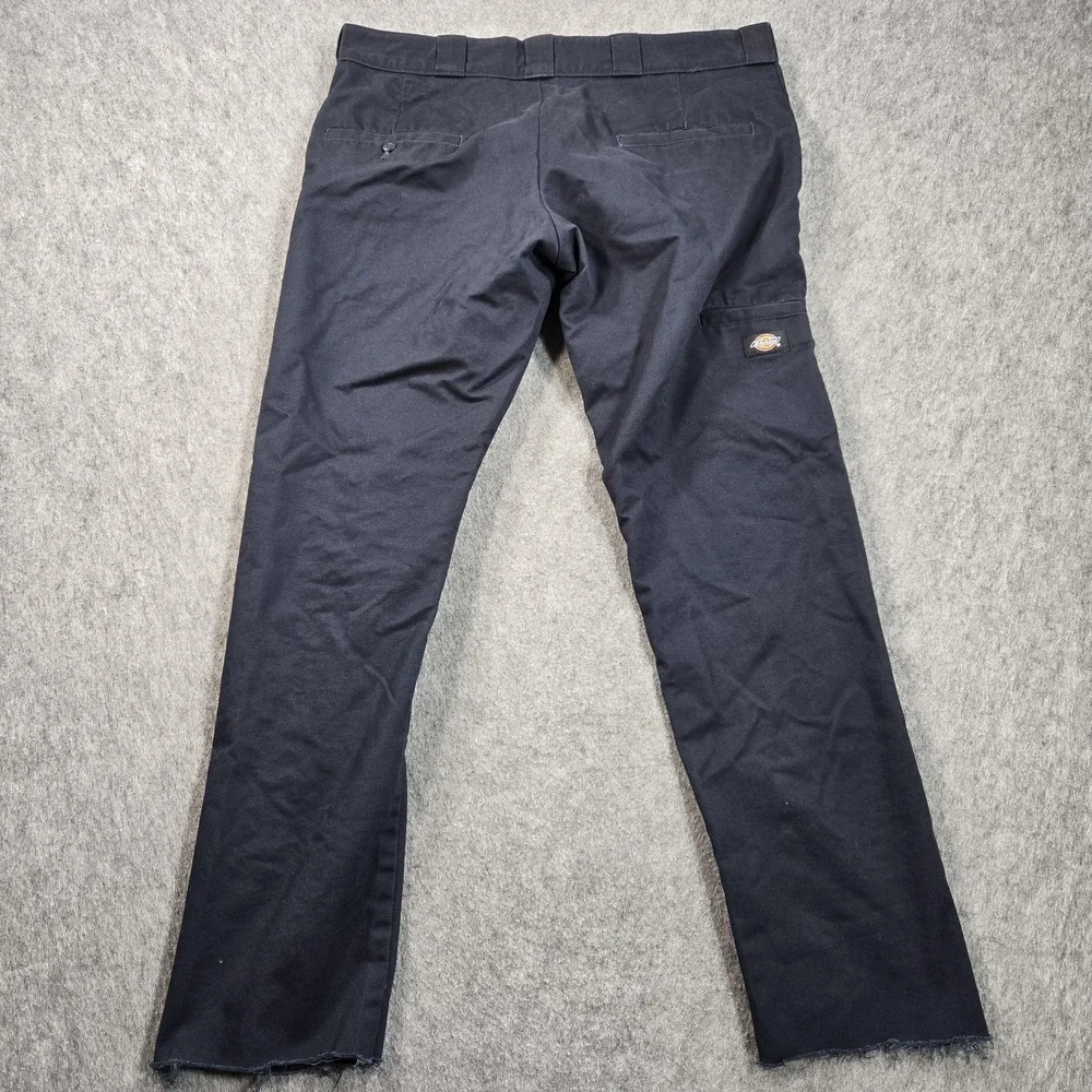 Dickies‎ Cargo Pants Mens 36x29 (36x32 Tag) Navy Skinny Straight Stretch Work